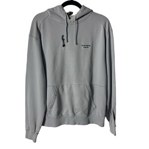 Acne Studios Stockholm Gray Hoodie with Black Embroidery size Small